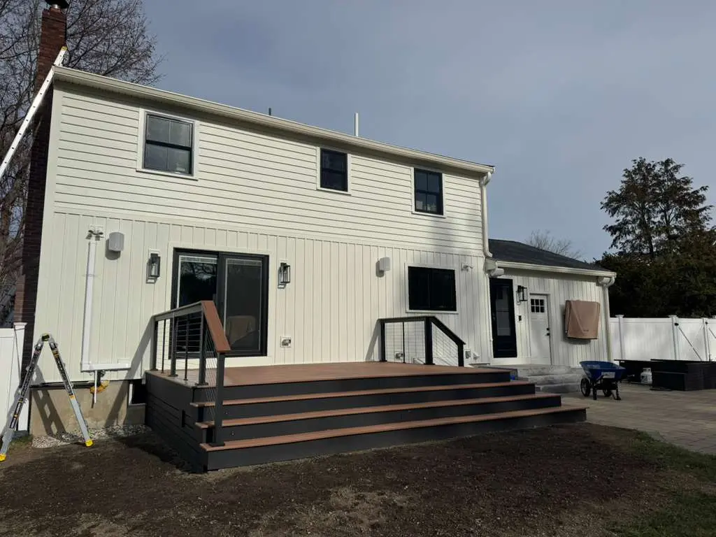 Completed siding and exterior work